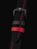 Black & Red Leather Strap (Adjustable)