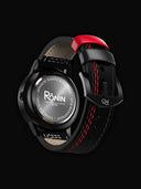 Black & Red Leather Strap (Adjustable)