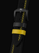 Black & Yellow Leather Strap (Adjustable)
